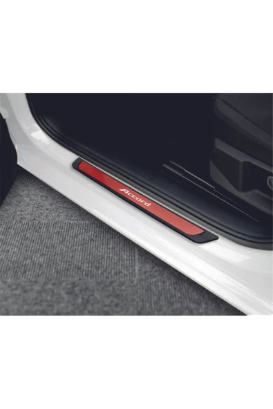 HONDA ACCORD OLD KIRMIZI KAPI EŞİĞİ 4 PARÇA   KROM YAZILI - Resim 4