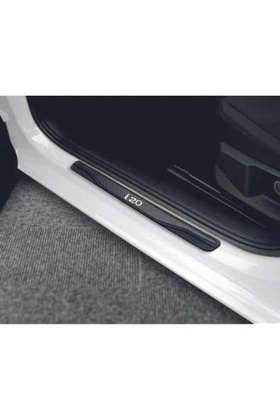 HYUNDAİ İ20 2014-2018 MODELLER NEW KARBON KAPI EŞİĞİ 4 PARÇA YAZILI ürün görseli 1