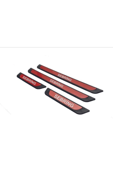CRYSLER SEBRİNG 2007-2010 MODELLER OLD KIRMIZI KAPI EŞİĞİ 4 PARÇA KROM YAZILI - Resim 2
