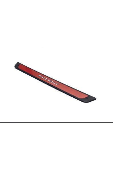 HYUNDAİ ACCENT 2005-2011 MODELLER OLD KIRMIZI KAPI EŞİĞİ 4 PARÇA  KROM  YAZILI - Resim 3