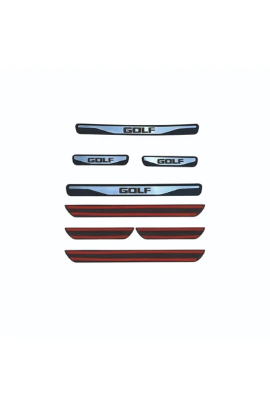 GOLF 7 KAPI EŞİĞİ 2013-2019 NEW KROM KAPI EŞİĞİ 4 PARÇA PASLANMAZ ÇELİK - Resim 2