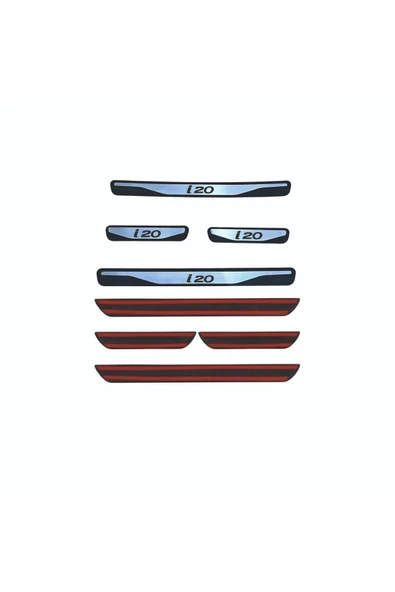 İ-20 KAPI EŞİĞİ 2018 VE ÜZERİ NEW KROM KAPI EŞİĞİ 4 PARÇA PASLANMAZ ÇELİK - Resim 2