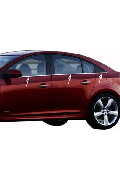 Chevrolet Cruze 2009>krom Cam Çıtası Paslanmaz Çelik - Resim 2