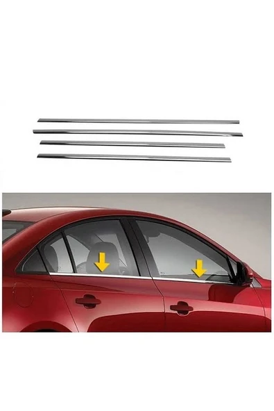 Fiat Egea 2016-2022 Krom Cam Çıtası 4 Parça Paslanmaz Çelik - 2