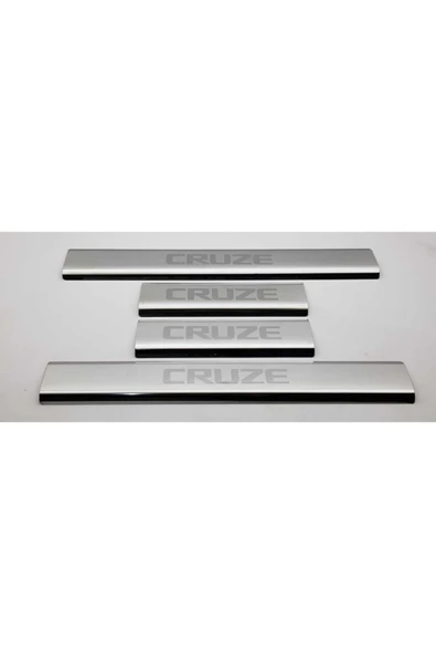 Chevrolet Cruze Sedan 2009 Uyumlu Krom Kapı Eşiği 4 Parça ürün görseli 1