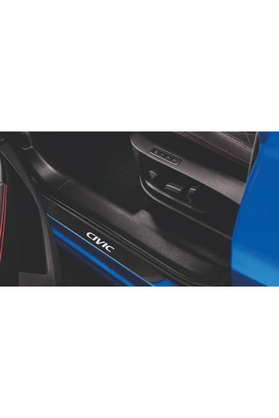 HONDA 2002-2005 CİVİC OLD KARBON KAPI EŞİĞİ 4 PARÇA KROM YAZILI - Resim 4