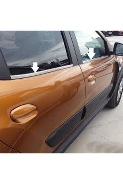Dacıa Duster 2018-2019-2020-2021-2022 Krom Cam Çıtası Paslanmaz Çelik 4 Parça ürün görseli 1