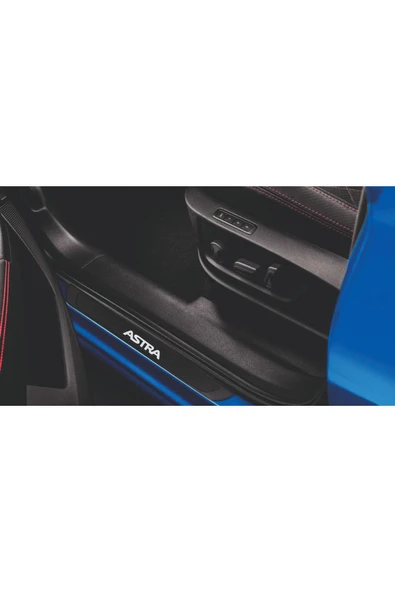 OPEL 2010-2015 ASTRA J OLD KARBON KAPI EŞİĞİ 4 PARÇA KROM YAZILI - Resim 4