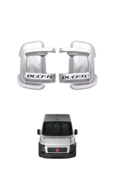 FİAT DUCATO YAZILI 2006 VE ÜZERİ MODELLER ABS KROM KAPLAMA AYNA KAPAĞI - Resim 2