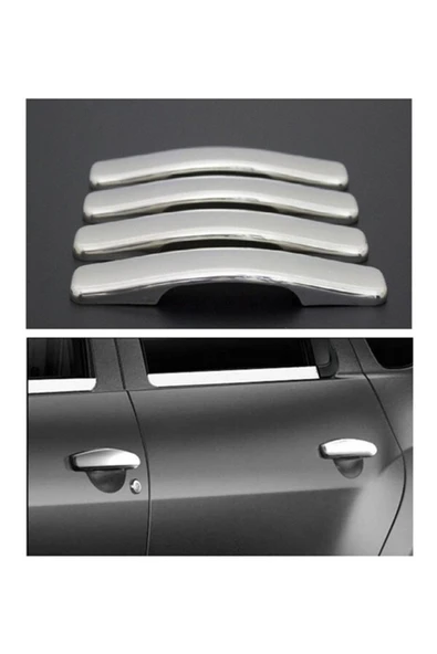 Dacıa Sandero 2008-2009-2010-2011 Krom Kapı Kolu Paslanmaz Çelik 4 Kapı - Resim 2