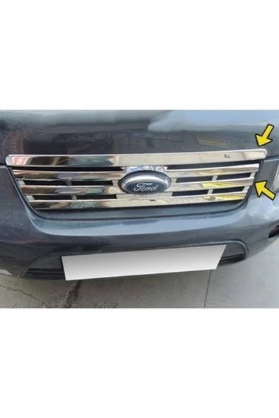 Ford Connect 2009-2013 Krom Ön Panjur+kaput Çıtası 2 Parça Paslanmaz Çelik - Resim 2