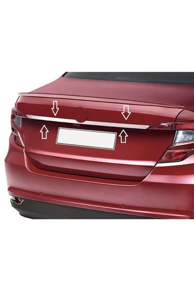 Fiat Egea Bagaj Krom Çıta - Egea Bagaj Çıtası -fiat Egea Krom Aksesuar - Paslanmaz Çelik Krom