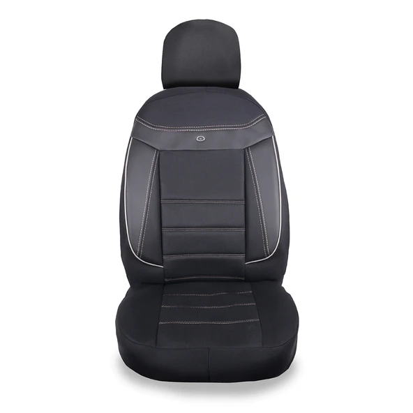 Citroen C3 Araçlara Uyumlu Oto Koltuk Kılıfı Seti - Venüs Serisi Siyah/Beyaz - 3