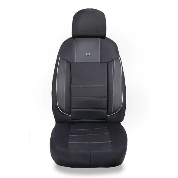 Mitsubishi Carisma Araçlara Uyumlu Oto Koltuk Kılıfı Seti - Violet Serisi Siyah/Beyaz - 2