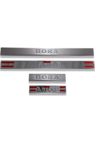 Volkswagen Bora 1998-2004 Krom Kapı Eşiği 4 Parça Paslanmaz Çelik - Resim 2