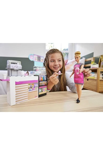 Barbie Bf Market Gmw03 Nin Kahve Dükkanı Oyun Seti