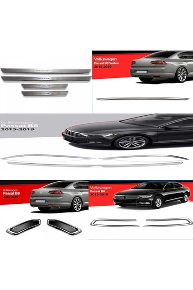 2015-2019 Arası Volksvagen Passat B-8 Krom Set 5 Ürün 11 Parça - Resim 2