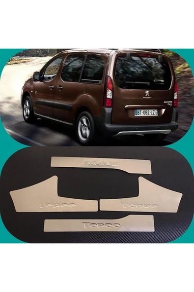 Peugeot Partner Tepee 2012> Krom Iç Kapı Eşiği 4 Parça Paslanmaz Çelik ürün görseli 1