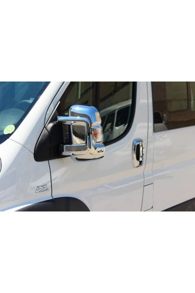 Fiat Ducato 2008 Ve Üzeri Ayna Kapağı Abs 2 Parça Parlak Nikelaj - Resim 2
