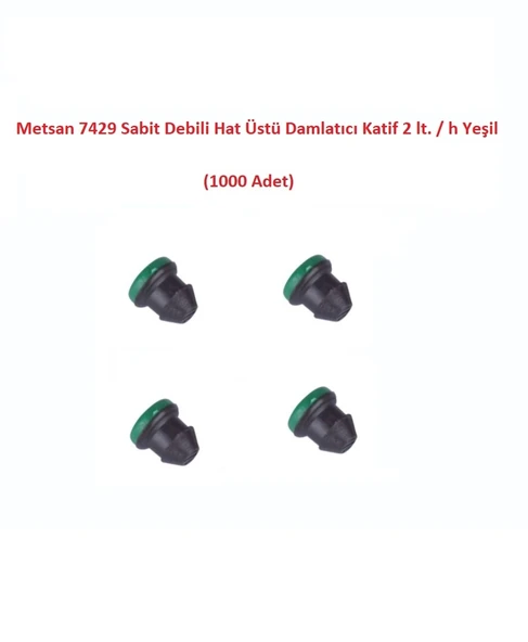 Metsan 7429 Sabit Debili Hat Üstü Damlatıcı Katif 2 lt. / h Yeşil ( 1000 Adet ) - 2