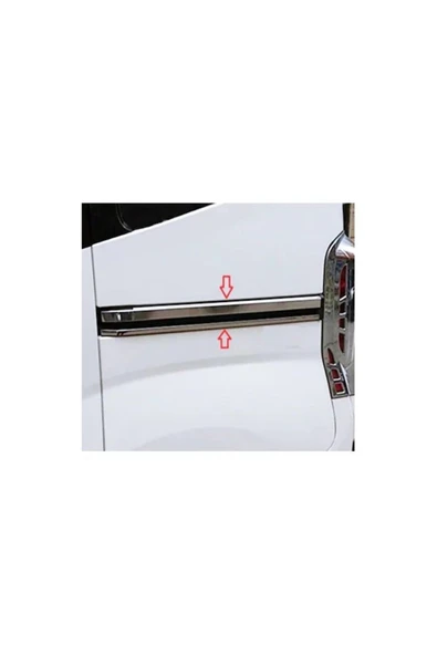 FİAT FİORİNO 2008 VE ÜZERİ MODELLER KROM KAPI RAYI SÜRGÜ ÇITASI 4 PARÇA PASLANMAZ ÇELİK ürün görseli 1