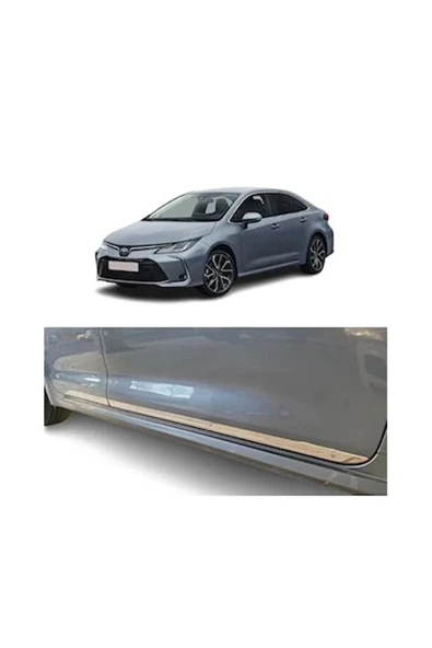 TOYOTA COROLLA 2019 VE ÜZERİ MODELLER KROM YAN KAPI ÇITASI 4 PARÇA PASLANMAZ ÇELİK - Resim 2