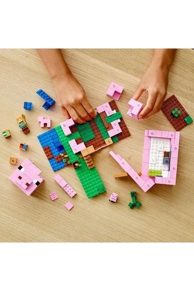 LEGO ® Minecraft™ Domuz Evi 21170 - Çocuklar İçin Yaratıcı Minecraft Oyuncağı Yapım Seti (490 Parça) - 9
