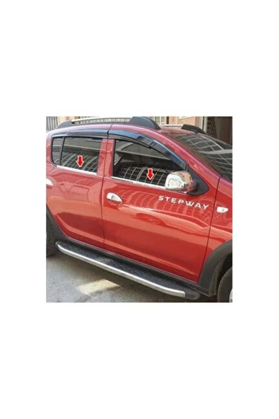 DACİA SANDERO STEPWAY 2013-2019 MODELLER ARASI KROM CAM ÇITASI 4 PARÇA PASLANMAZ ÇELİK ürün görseli 1