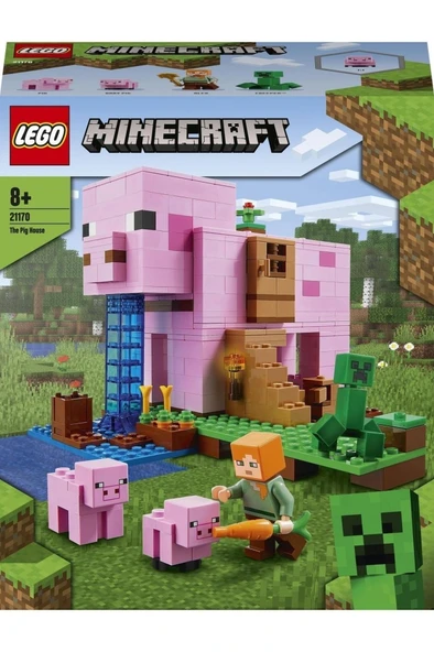 LEGO ® Minecraft™ Domuz Evi 21170 - Çocuklar İçin Yaratıcı Minecraft Oyuncağı Yapım Seti (490 Parça) - 3