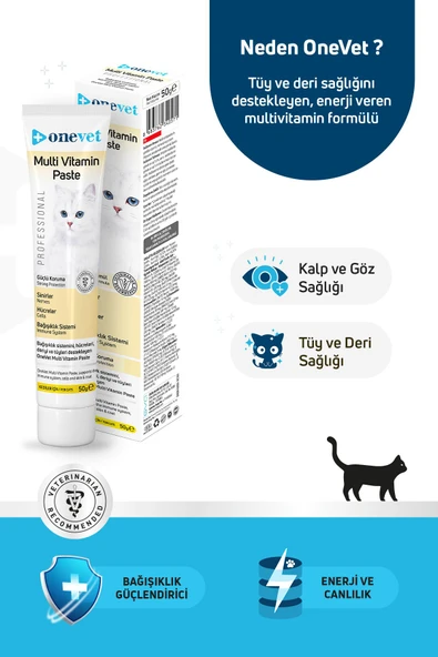 Multivitamin Macun 50 gr | Bağışıklık Destekleyici Ve Tüy Yumağı Oluşumu Önleyici Kedi Malt Paste - 2