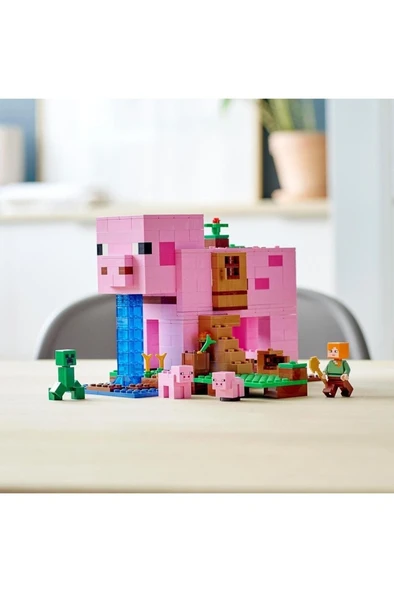 LEGO ® Minecraft™ Domuz Evi 21170 - Çocuklar İçin Yaratıcı Minecraft Oyuncağı Yapım Seti (490 Parça) - 10