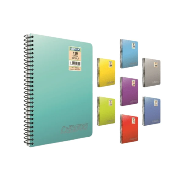 Gıpta Chromo A4 80 Yaprak Düz Spiralli PP Kapak Defter
