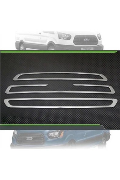 Ford Transit 2014 Ve Üzeri Krom Ön Panjur Parçalı Model 3 Parça Paslanmaz Çelik ürün görseli 1