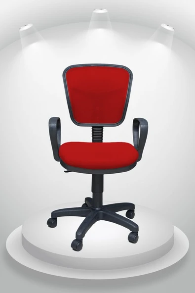 Porziyon Depar Ofis Büro Öğrenci Çalışma Koltuğu - Kırmızı