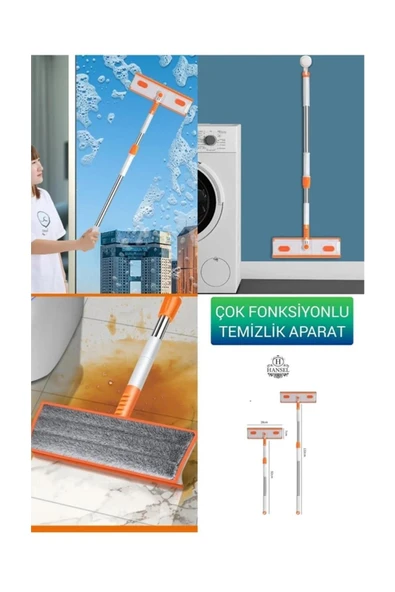 Cam Araba Silme Oynar Başlıklı Çift Taraflı Temizleme Aparatı - 4