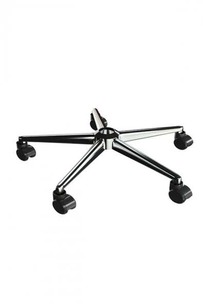 Yıldız Ayak Konik Krom Tekerlekli Döner Sandalye Ayağı Oyuncu Koltuğu Ayağı