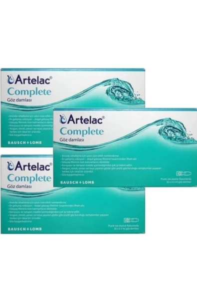Artelac Complete Göz Damlası 30 Flakon 0,5 ml 3 Adet
