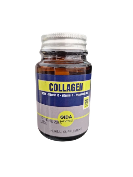 COLLAGEN 900 mg 30 KAPSÜL ( MSM - VİTAMİN C - VİTAMİN D - HYALURONİK ASİT - 1