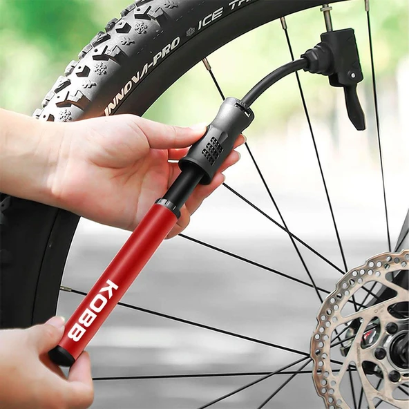 KOBB KB2203 87 PSI Bisiklet Lastik Şişirme Taşınabilir Mini El Pompası + Bisiklet Montaj Aparatı - 7