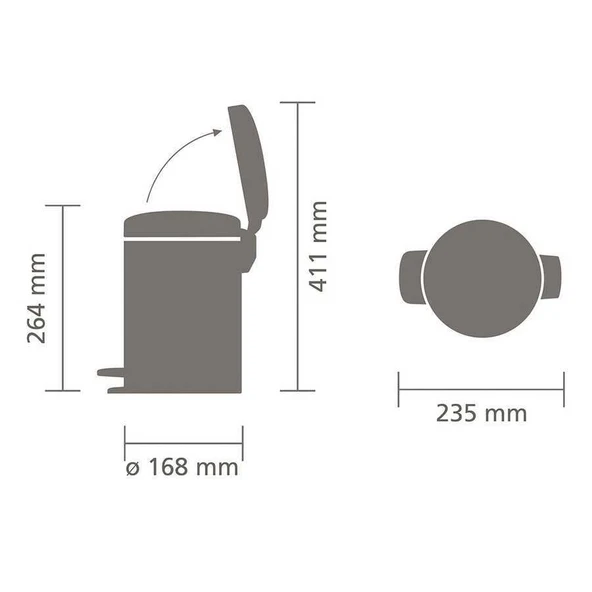 Brabantıa Newıcon Whıte Pedallı Çöp Kutusu 3lt - 4