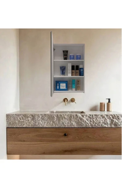 Tek Aynalı Stil Kapaklı Banyo Dolabı Beyaz - 2