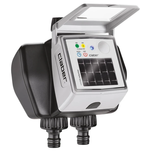 Claber 8498 Dual Myaquasolar, 2 Çıkışlı Otomatik Tımer-Sulama Zamanlayıcısı