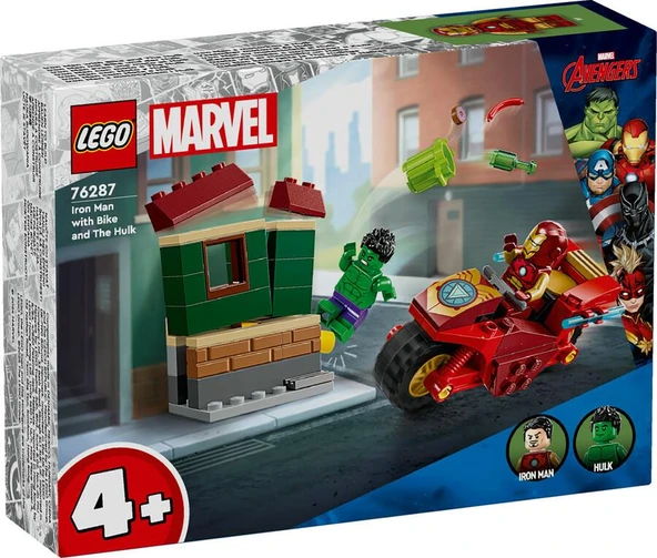 Lego Marvel Marvel Motosikletli Iron Man ve Hulk 76287 ürün görseli 1