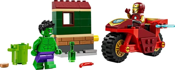 Lego Marvel Marvel Motosikletli Iron Man ve Hulk 76287 - Resim 2
