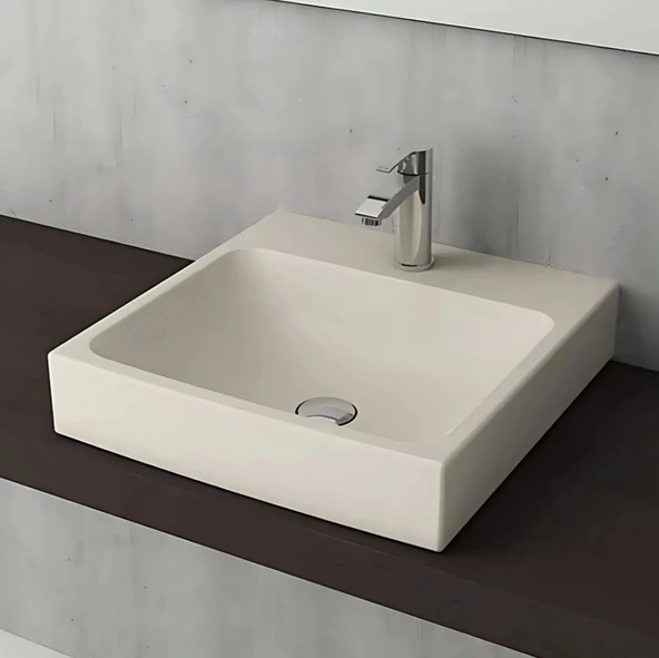 Bocchi Scala Tezgah Üstü Lavabo 48 cm Mat Yasemin - 2