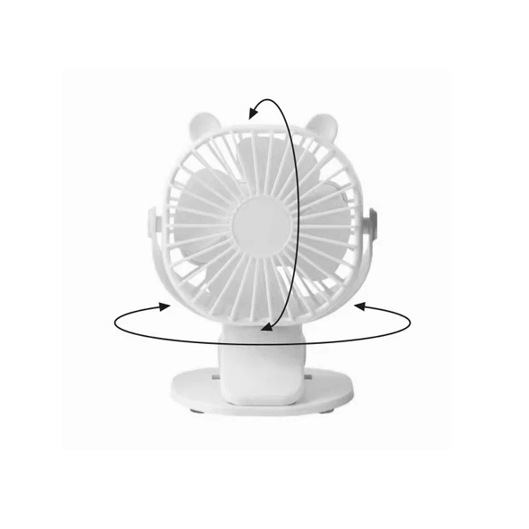 Konfulon Joko JS03 Masaüstü Soğutma Fanı Şarjlı Vantilatör Beyaz - 4