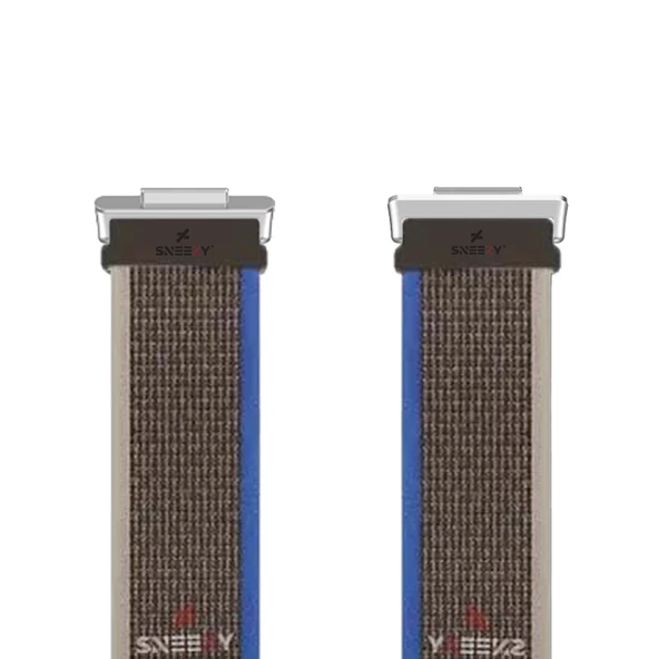 Huawei Watch Fit 3 İle Uyumlu Wander Trail Loop Nylon Hasır Kumaş Kordon  Mavi - Resim 3