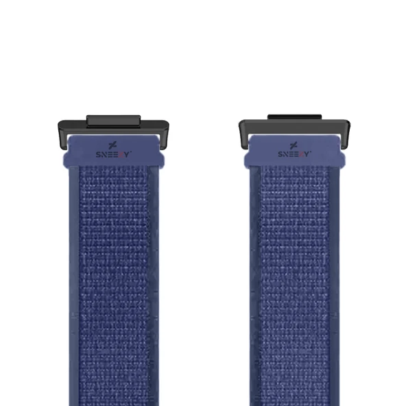 Huawei Watch Fit 3 İle Uyumlu Wander Trail Loop Nylon Hasır Kumaş Kordon  Lacivert - Resim 3