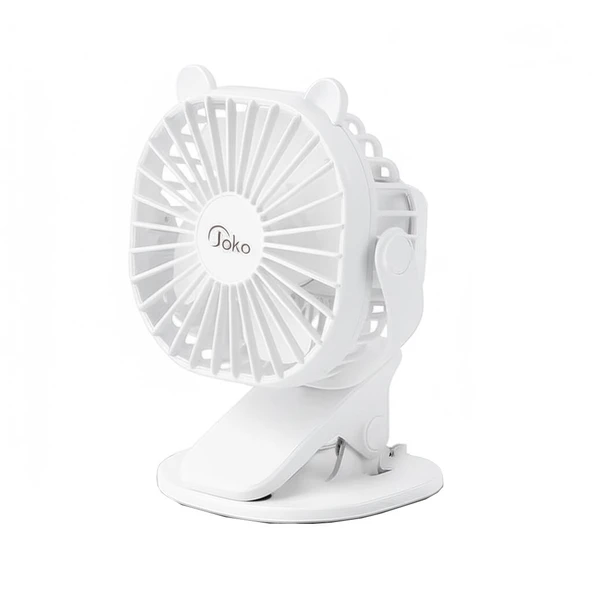 Konfulon Joko JS03 Masaüstü Soğutma Fanı Şarjlı Vantilatör Beyaz
