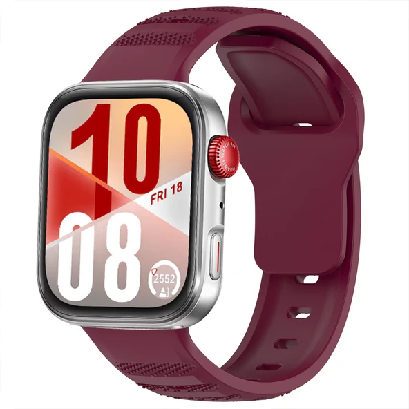 Huawei Watch Fit 4 Fit 4 Pro İle Uyumlu Yumusaş Soft Silikon Kordon Kayış  Mürdüm